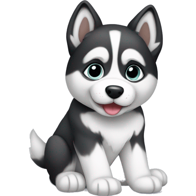 Husky puppy sitting emoji