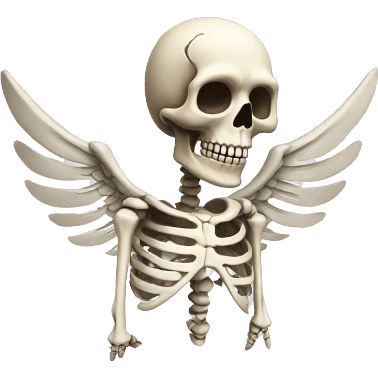 Skeleton with wings ￼ emoji