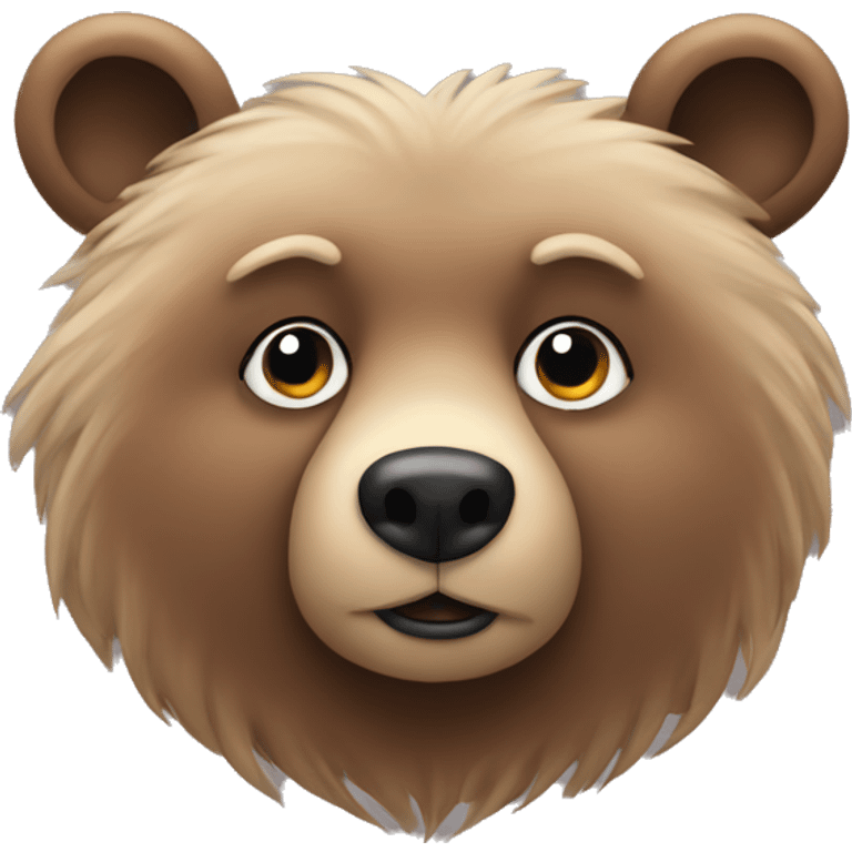 Bear haired bear with long eyelashes  emoji