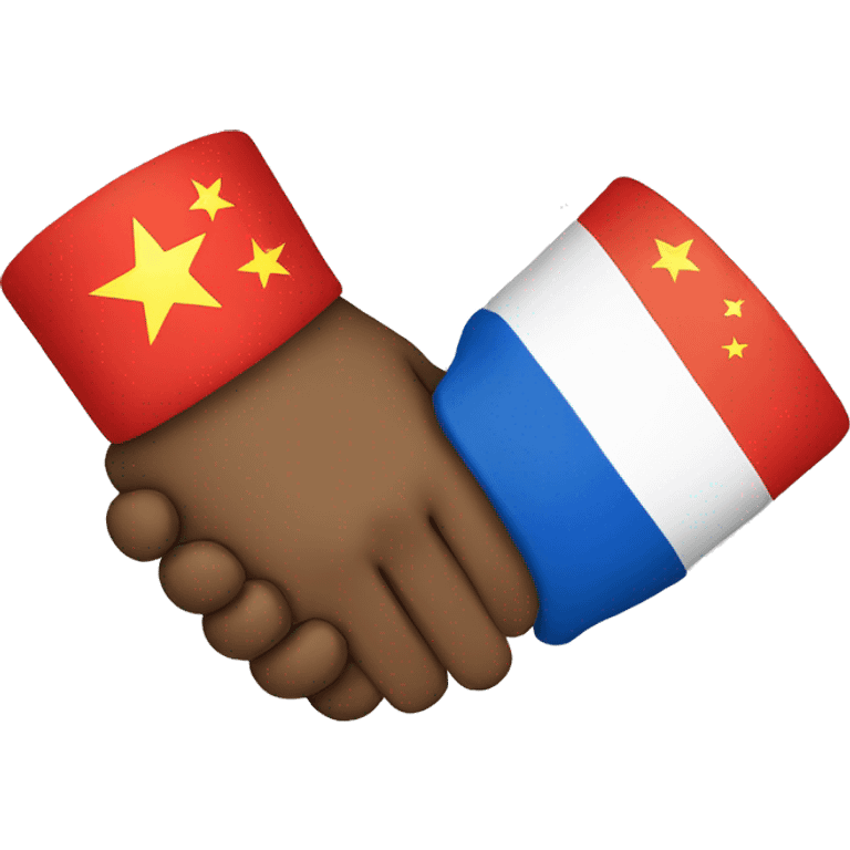 China and Russia shake hands emoji