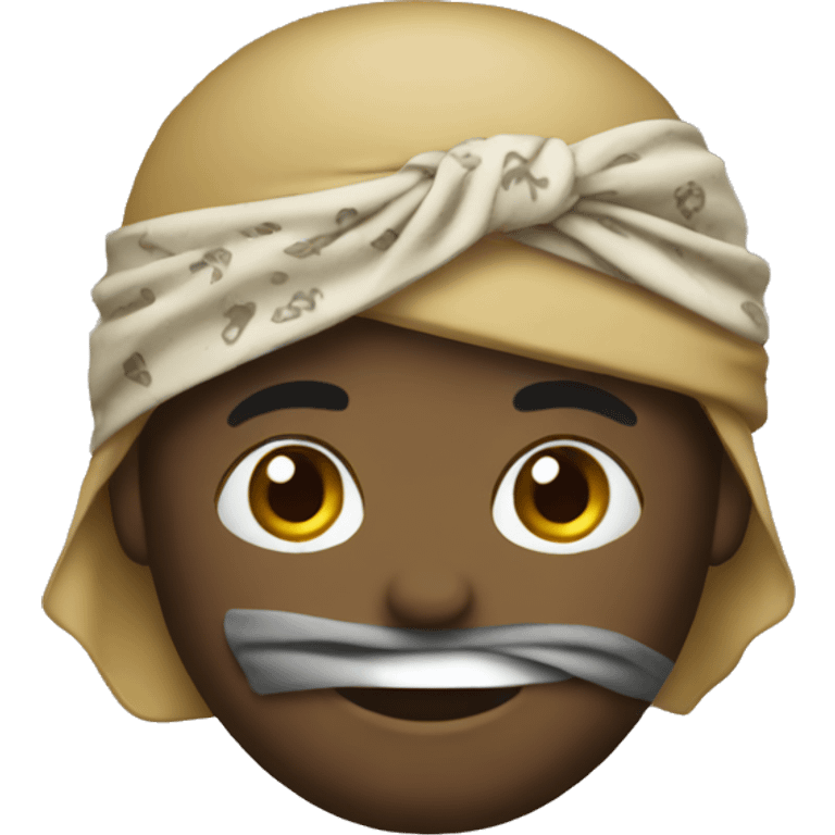 Emoji with bandana emoji