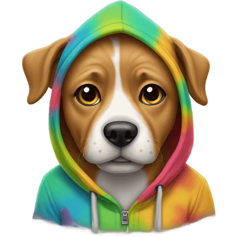 Dog wearing a hoodie emoji