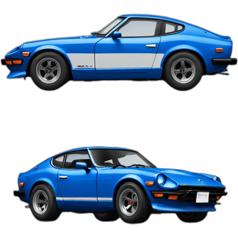 A blue 240z emoji