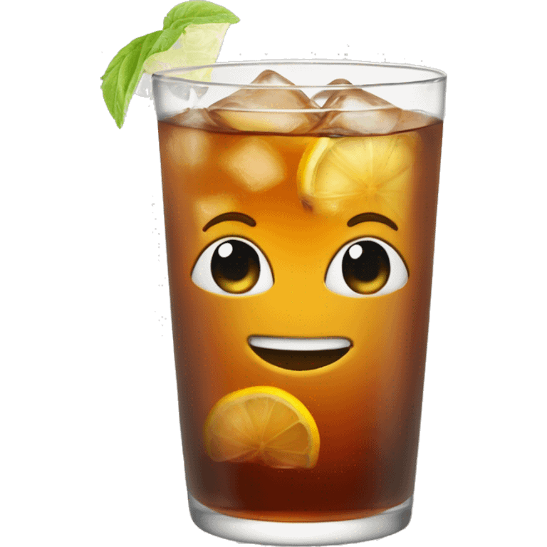 Glass of iced tea emoji