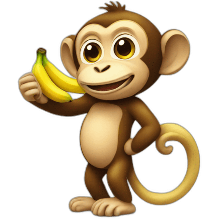 Monkey with banana emoji