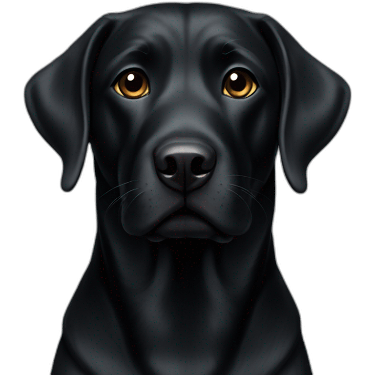 black lab black emoji