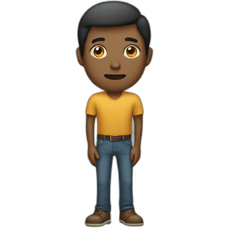 Man standing and wondering emoji