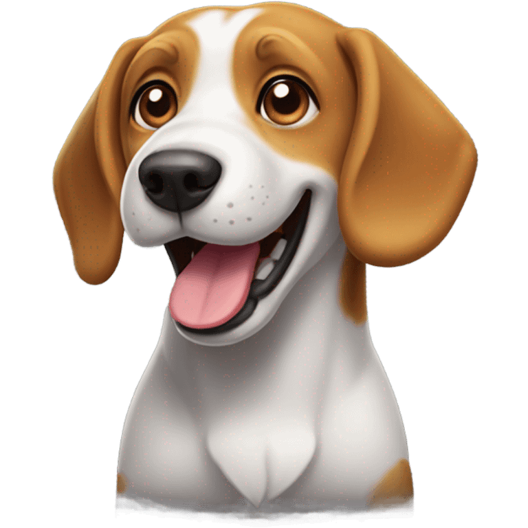 happy dog beagle  emoji