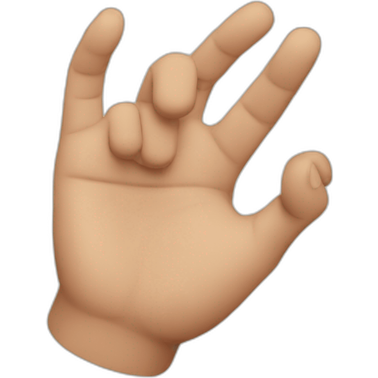 Man hand two emoji