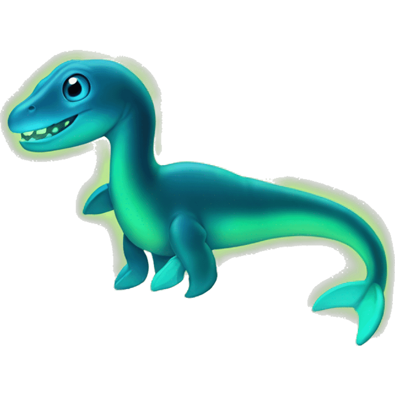 Hot neon plesiosaur emoji