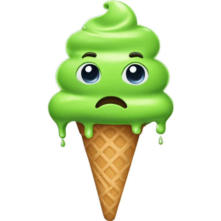 ice cream full of green slime emoji