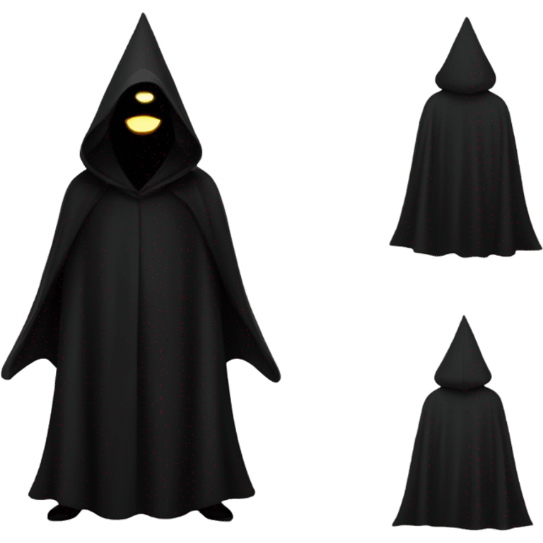 illuminati shadow figure in black cloak emoji