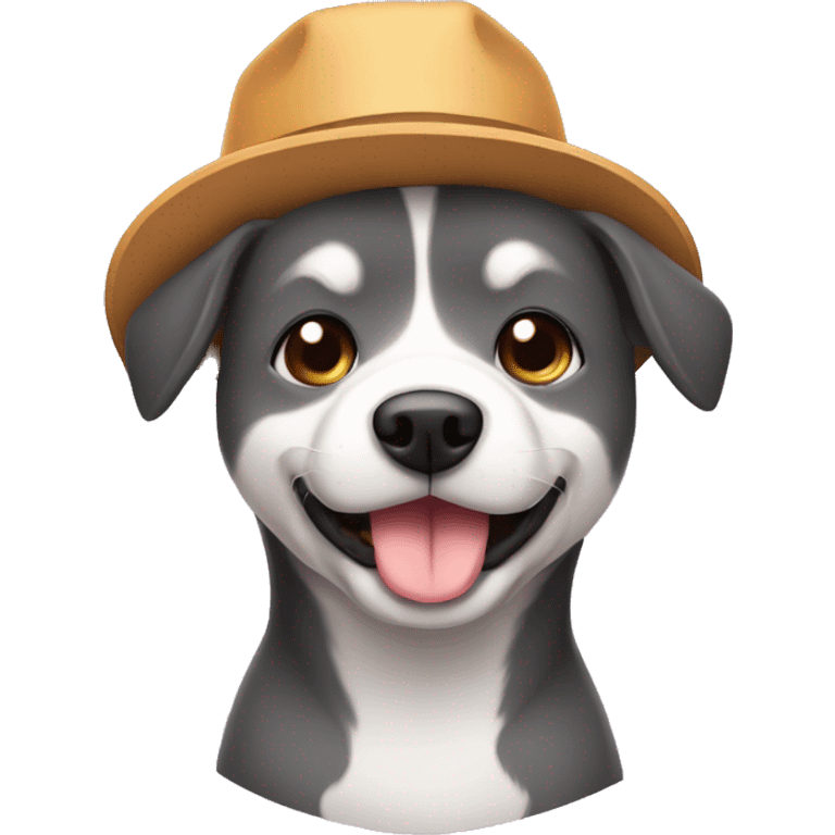 Cute dog with an hat named jayprakashswainn emoji