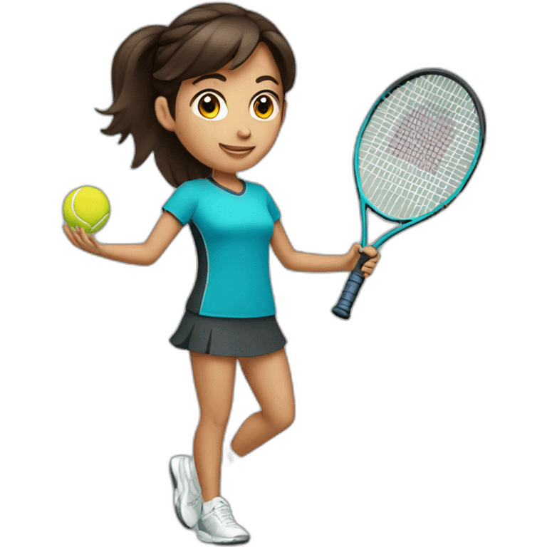 brunet girl tennis emoji