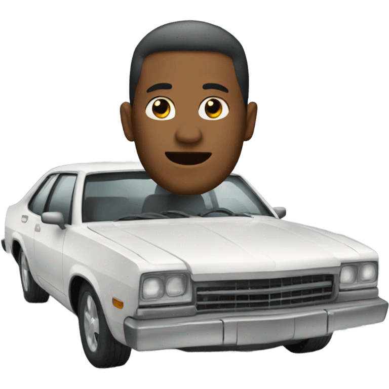 car with a man emoji