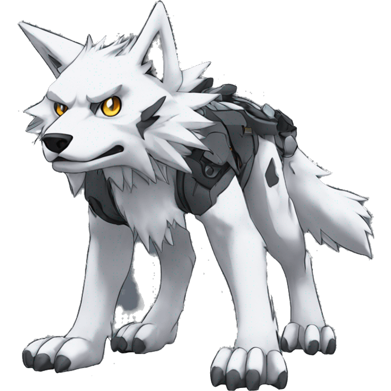  Cool Edgy Digimon-Fakemon-Wolf with edgy markings full body emoji