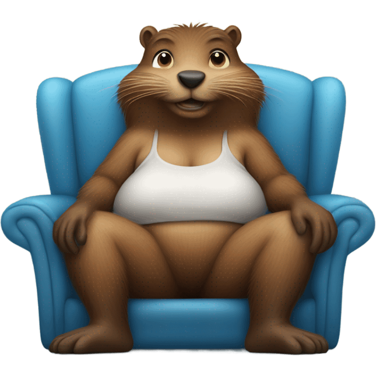 Beaver sitting between Marge Simpson legs emoji