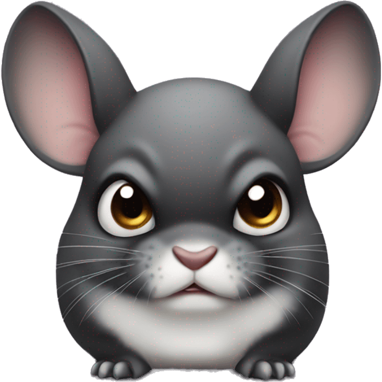 angry black velvet chinchilla  emoji