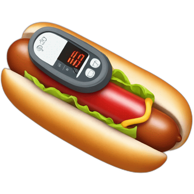 Hotdog blood pressure cuff emoji