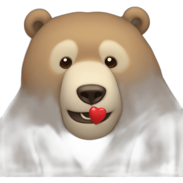 Un oso con corazón  emoji