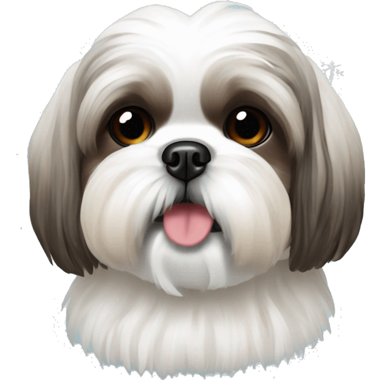 Christmas shih tzu emoji