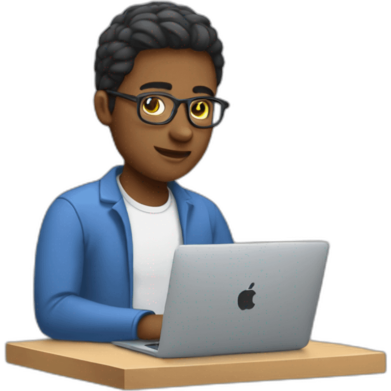 Person working on macbook laptop emoji