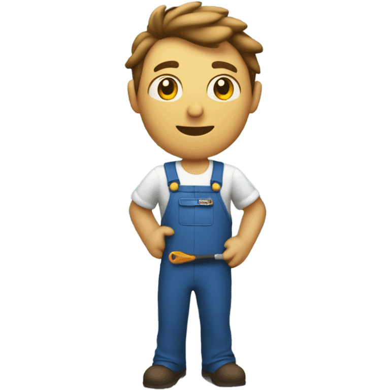 Plumber holding a wrench next to a sink  emoji