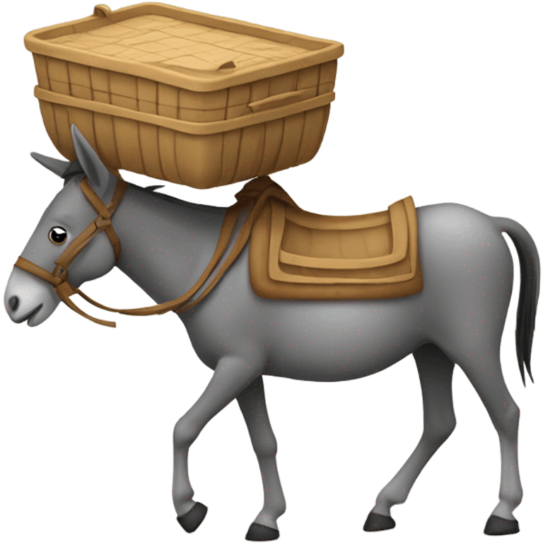 Mule carrying casserole emoji