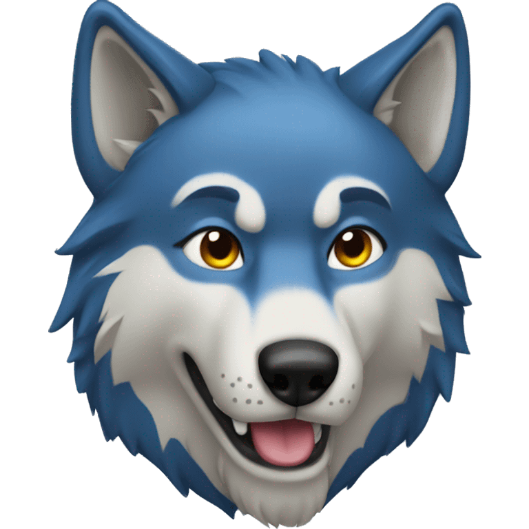 Blue wolf emoji