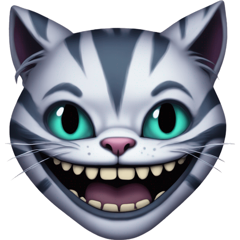 Gothcore Cheshire Cat with septum piercing  emoji