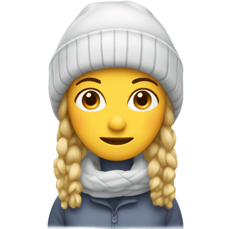 Snowy woman in touque emoji