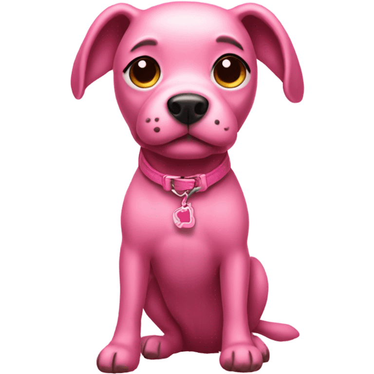 Pink dog with heels emoji