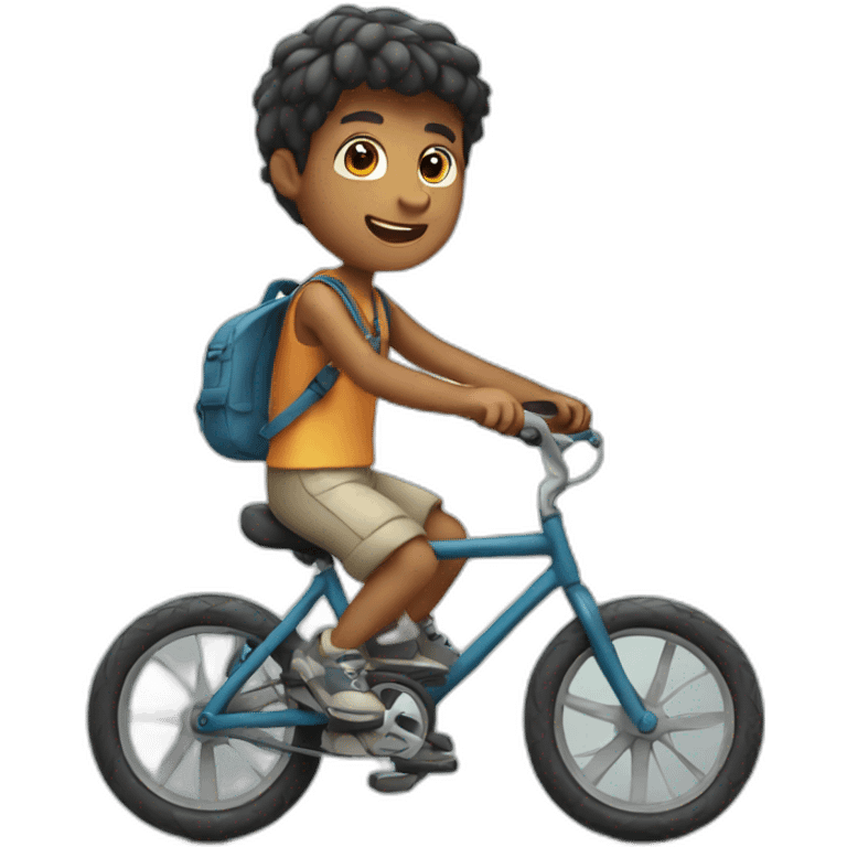 Boy riding a bicycle emoji