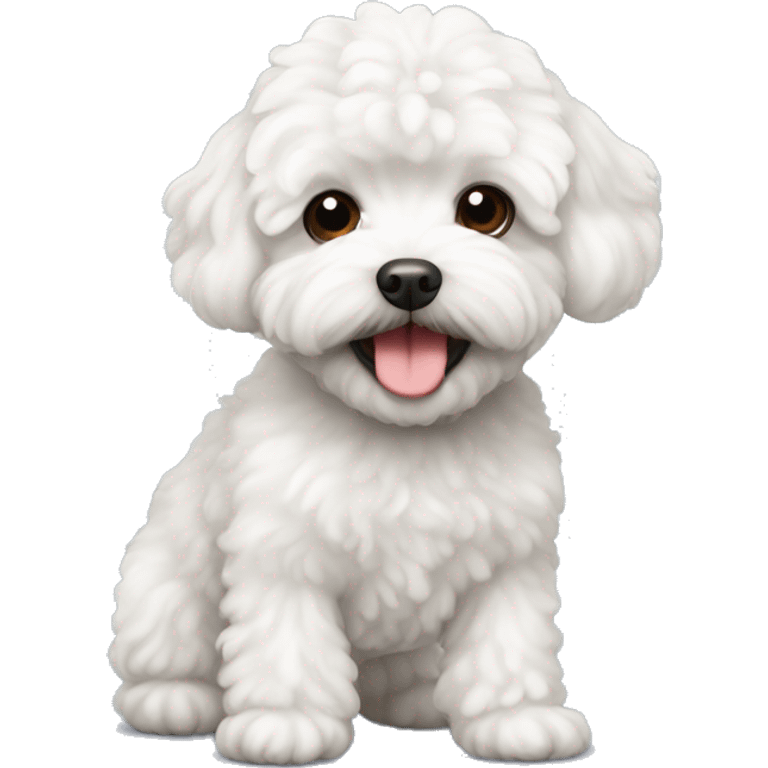 White curly maltipoo emoji