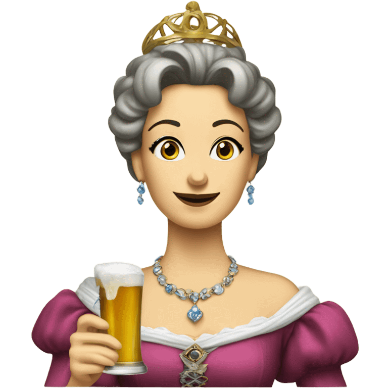 Empress sissi doing a beer bong emoji