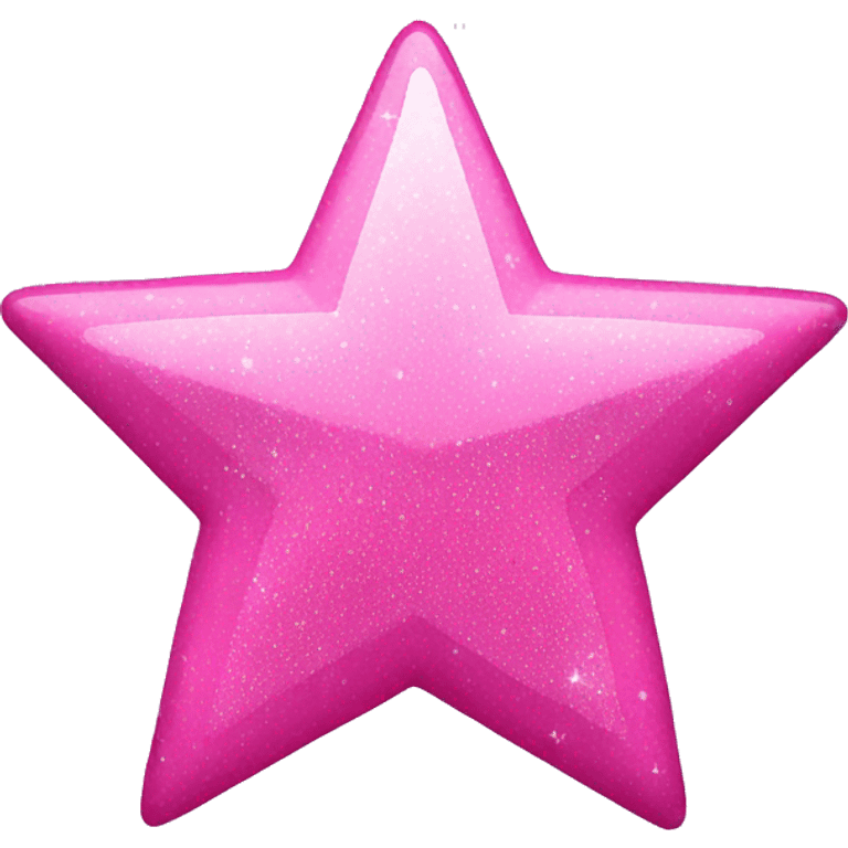 Pink star whit glitters emoji