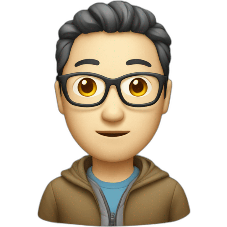 chinese thin glasses developer emoji