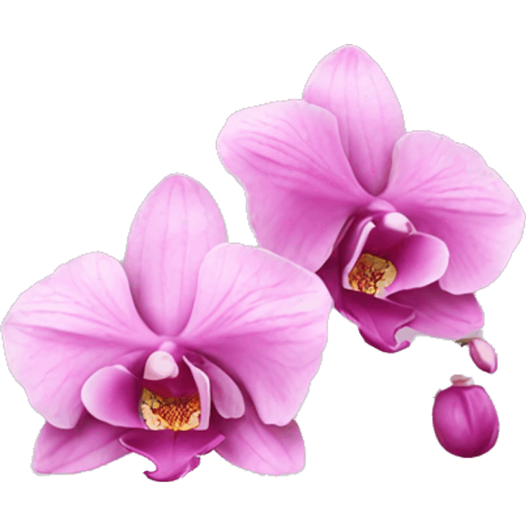 Pink orchid emoji