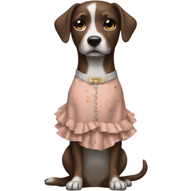 Dog in a dress emoji