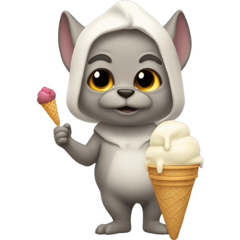 Grogu with ice cream emoji