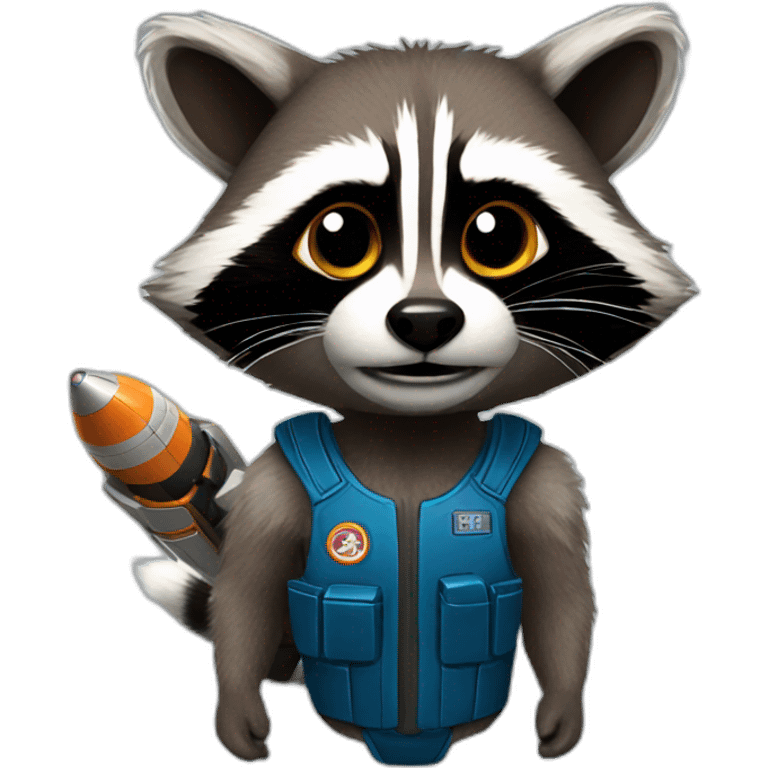 Rocket racoon emoji