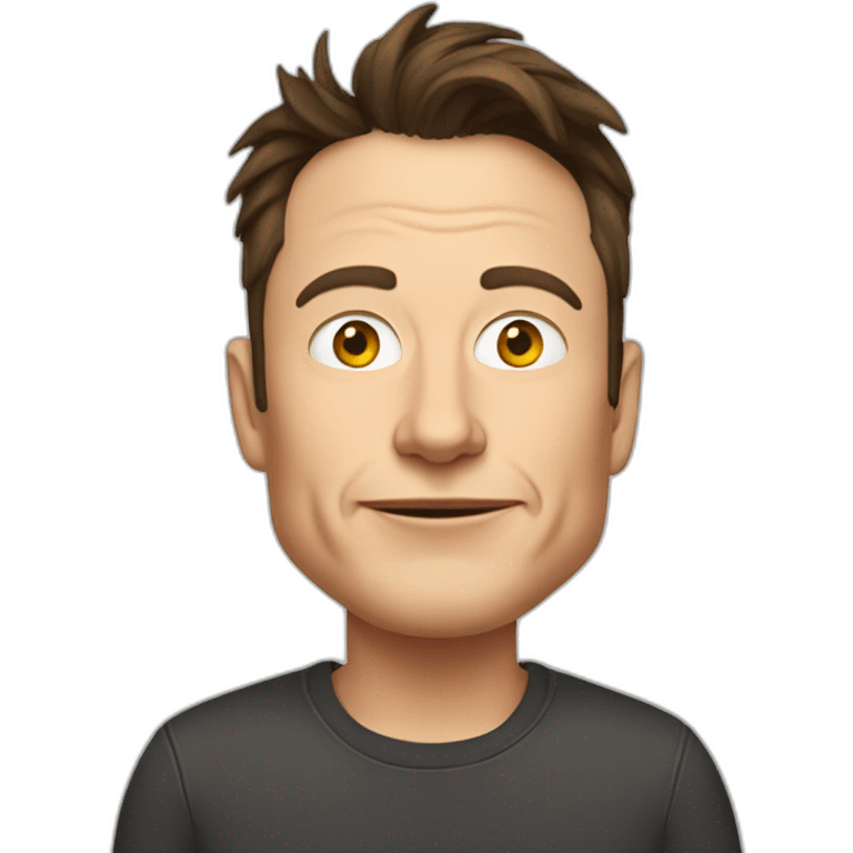 Elon musk with donkey ears emoji