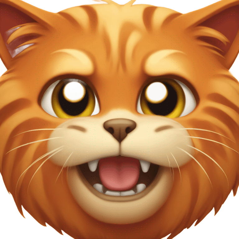 Orange angry cat emoji