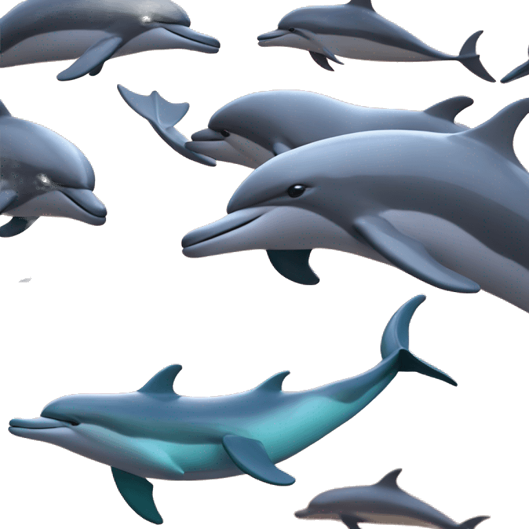 Dolphins at sunset emoji