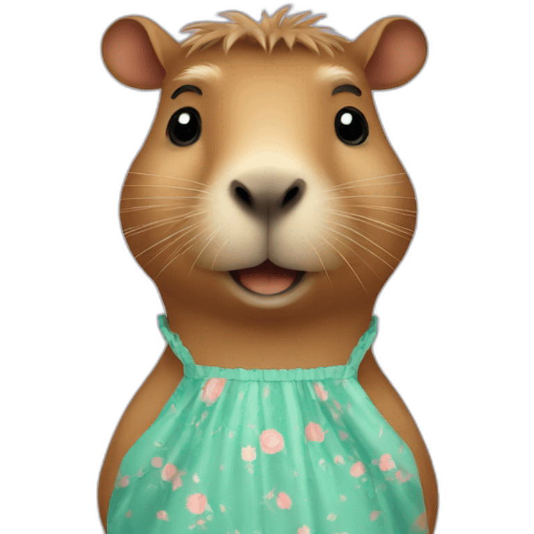 Capybara in a dress emoji