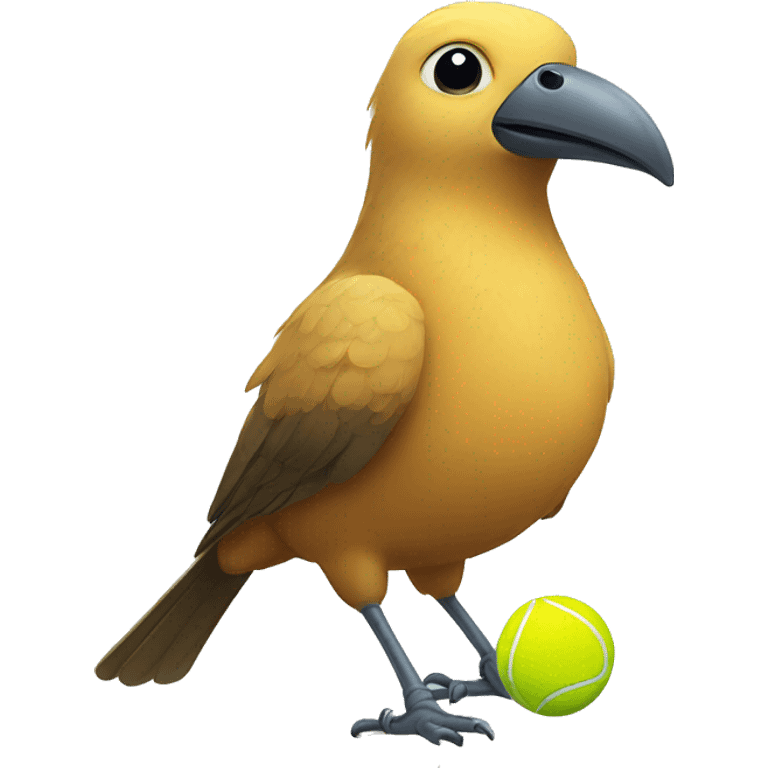 Bird with tennis balls emoji