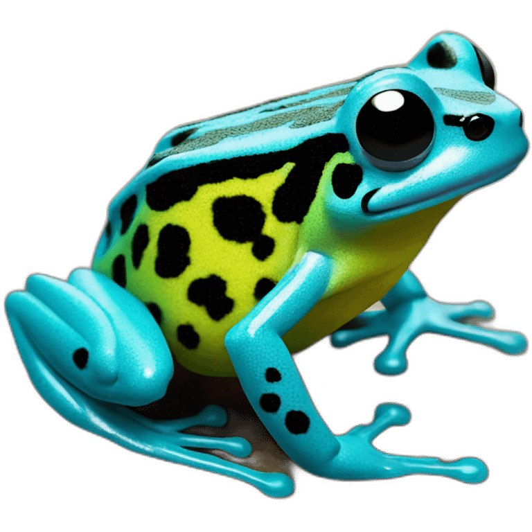 Dart frog leucomelas emoji