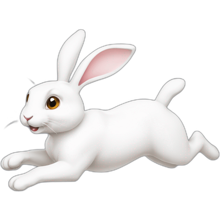 white rabbit running emoji