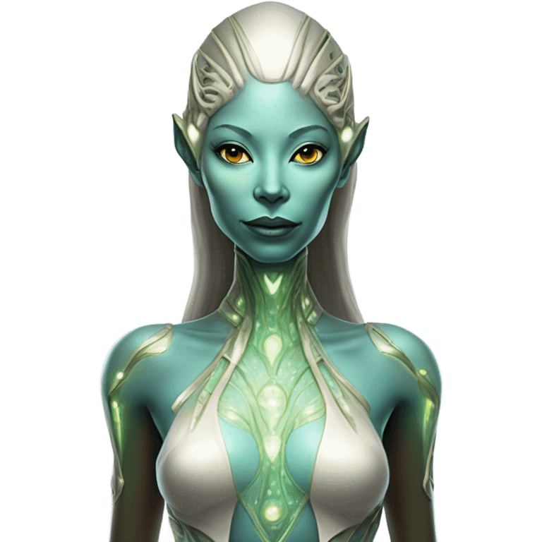 a heavenly alien woman full body emoji