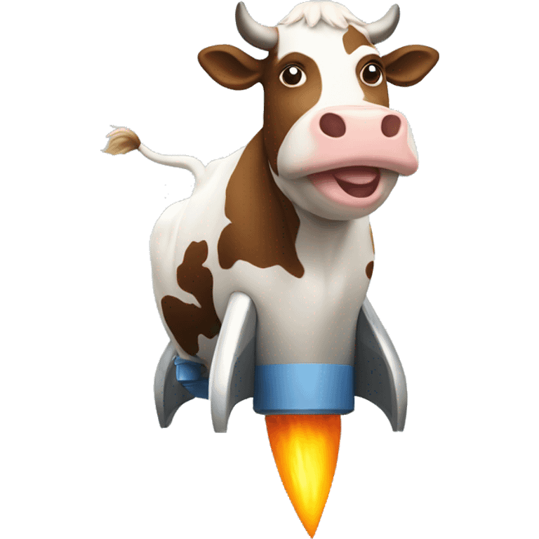 cow on a rocket emoji